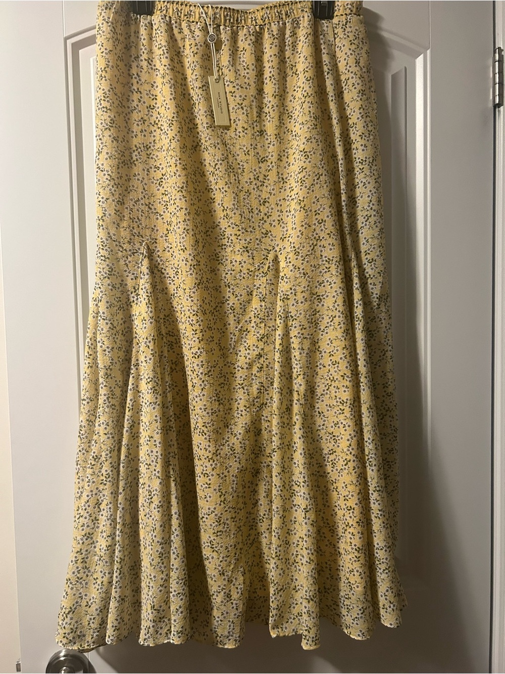 Yellow Floral Maxi Skirt - Women